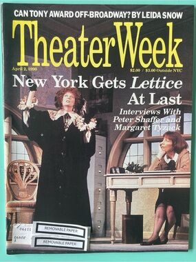 Maggie Smith Margaret Tyzack Theater Week Magazine April 2 1990 Address Label